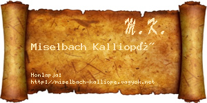 Miselbach Kalliopé névjegykártya